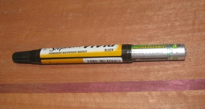 marker and a battery