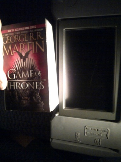 book and airplane tv