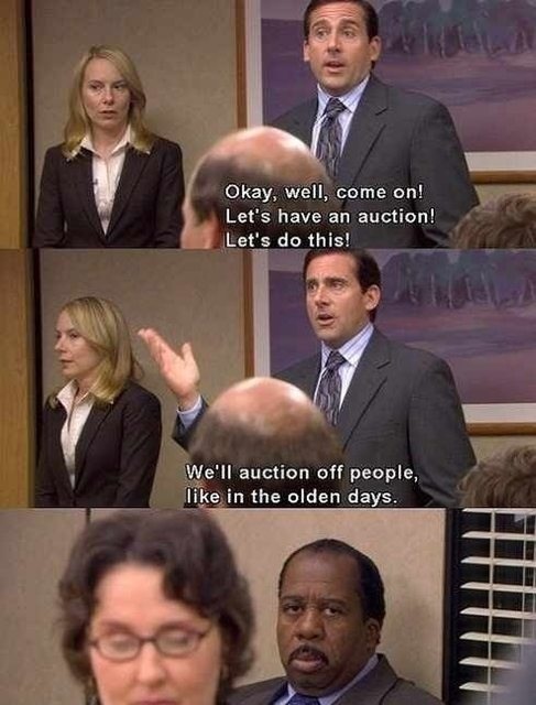 Stanley, who is amused by Michael's comments