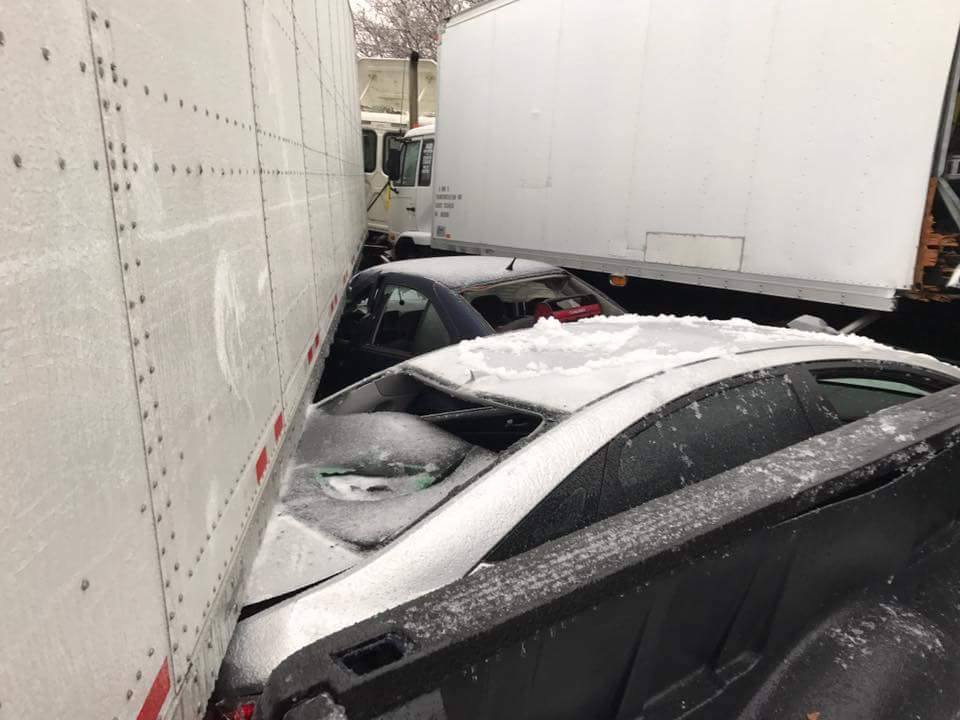 Pictures From The I-95 Accident Scene In Baltimore, Maryland