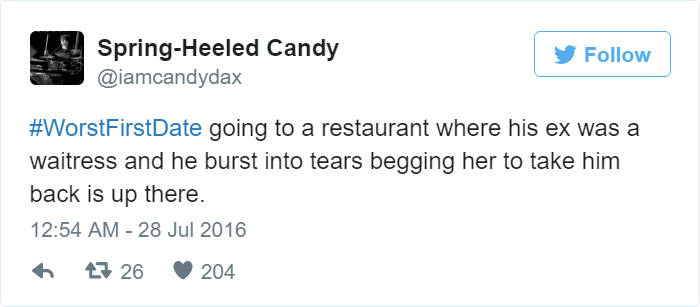 People Tweet About Their Worst First Date