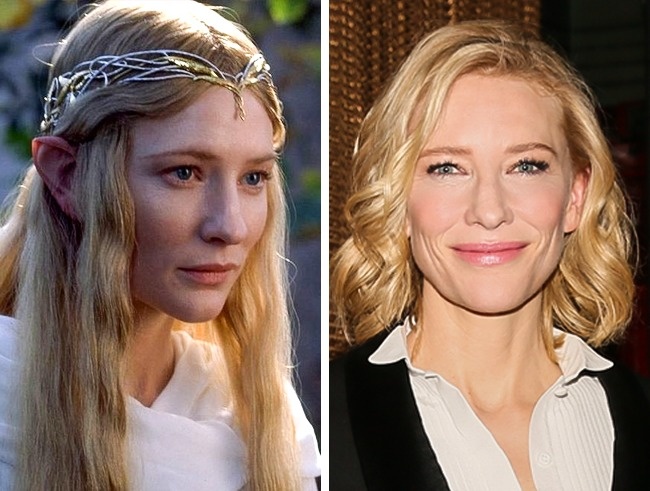 Galadriel (Cate Blanchett) - Cate has starred in more than 40 movies during her career, as well as 20 theatre productions, earning herself a star on Hollywood Boulevard. In 2009, stamps appeared in Australia depicting four of the country’s Oscar-winning actors, and Cate was among them.