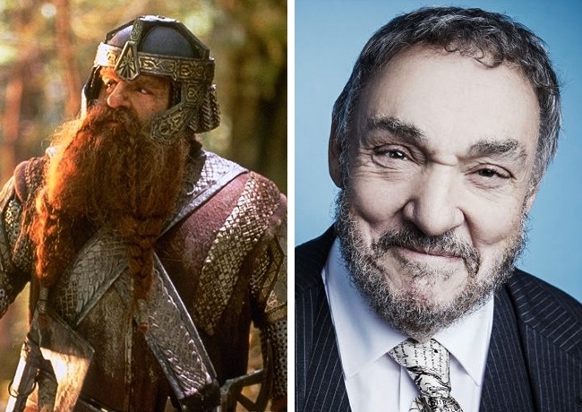 Gimli (John Rhys-Davies) - John Rhys-Davies’s career is full of interesting roles — including a part in Spongebob Square Pants. He’s best known for starring in the TV show Sliders, the Indiana Jones movies, and the fantasy drama The Lost World.