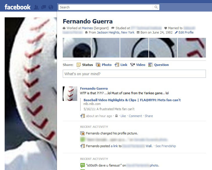 cool facebook profile layout i made. of Mr.Met