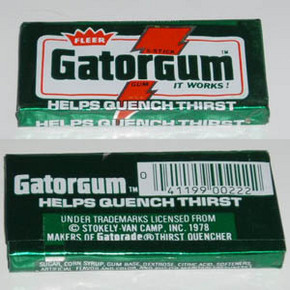 Gatorade was the first to learn that drinks and gum don't mix so well in the late 90's