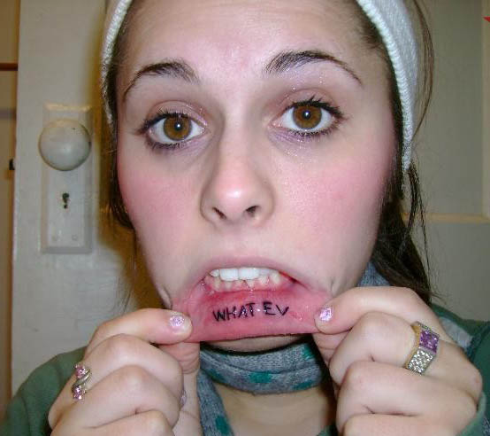 Babes with Lip Tattoos