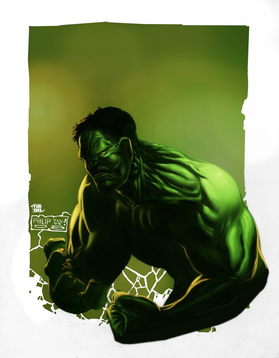 hulk fan art illustration - Tim Do Philip Tan