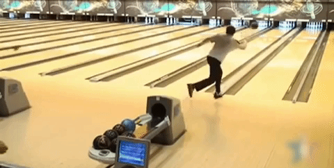people are awesome gif accidental bowling strike