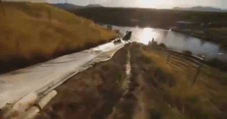people are awesome gif of person getting thrown off board