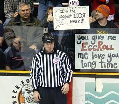 Ref gets ownd by hockey fans