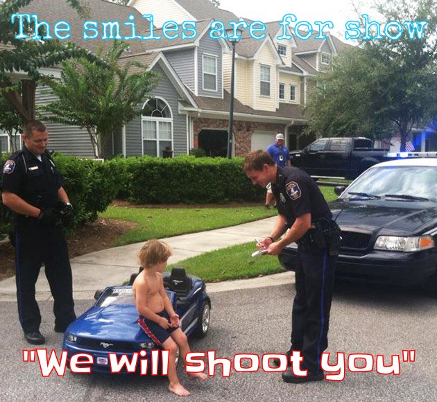 Teaching kids what cops will try to get you for anything these days.