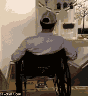 wheelchair on ramp gif - Senorgif.Com