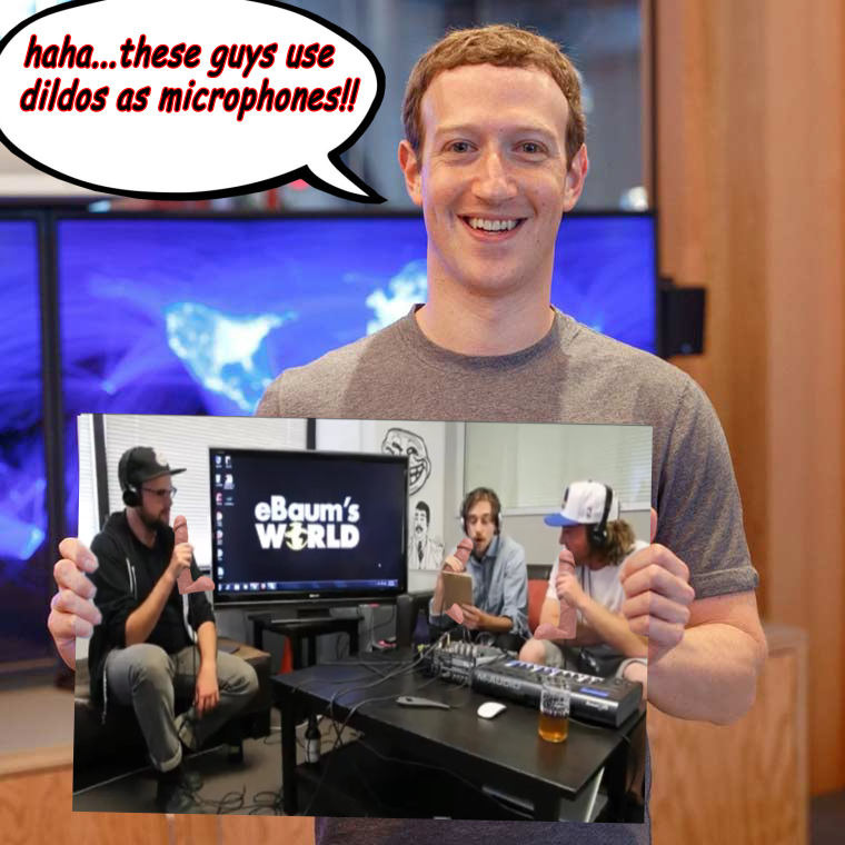 Zuckerberg laughs at eBaum's WORLD staff