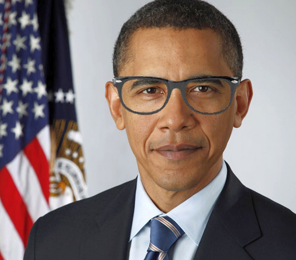 Obama hipster style wears Ben Folds glasses