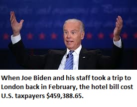 biden the dinosaur - When Joe Biden and his staff took a trip to London back in February, the hotel bill cost U.S. taxpayers $459,388.65.