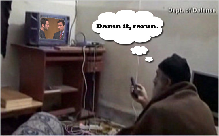 Osama's TV problem. Damn Pakistani satellite