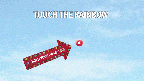 touch the rainbow gif - Touch The Rainbow Hold Your Finger Here