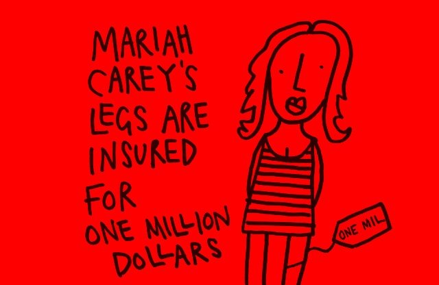 cartoon - Mariah Carey'S Legs Are Insured For One Million Dollars One Mil