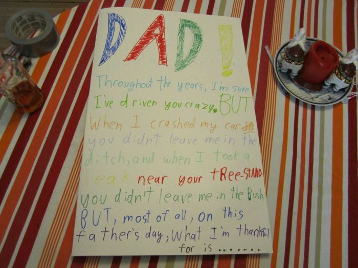 Most awesome father's day card.