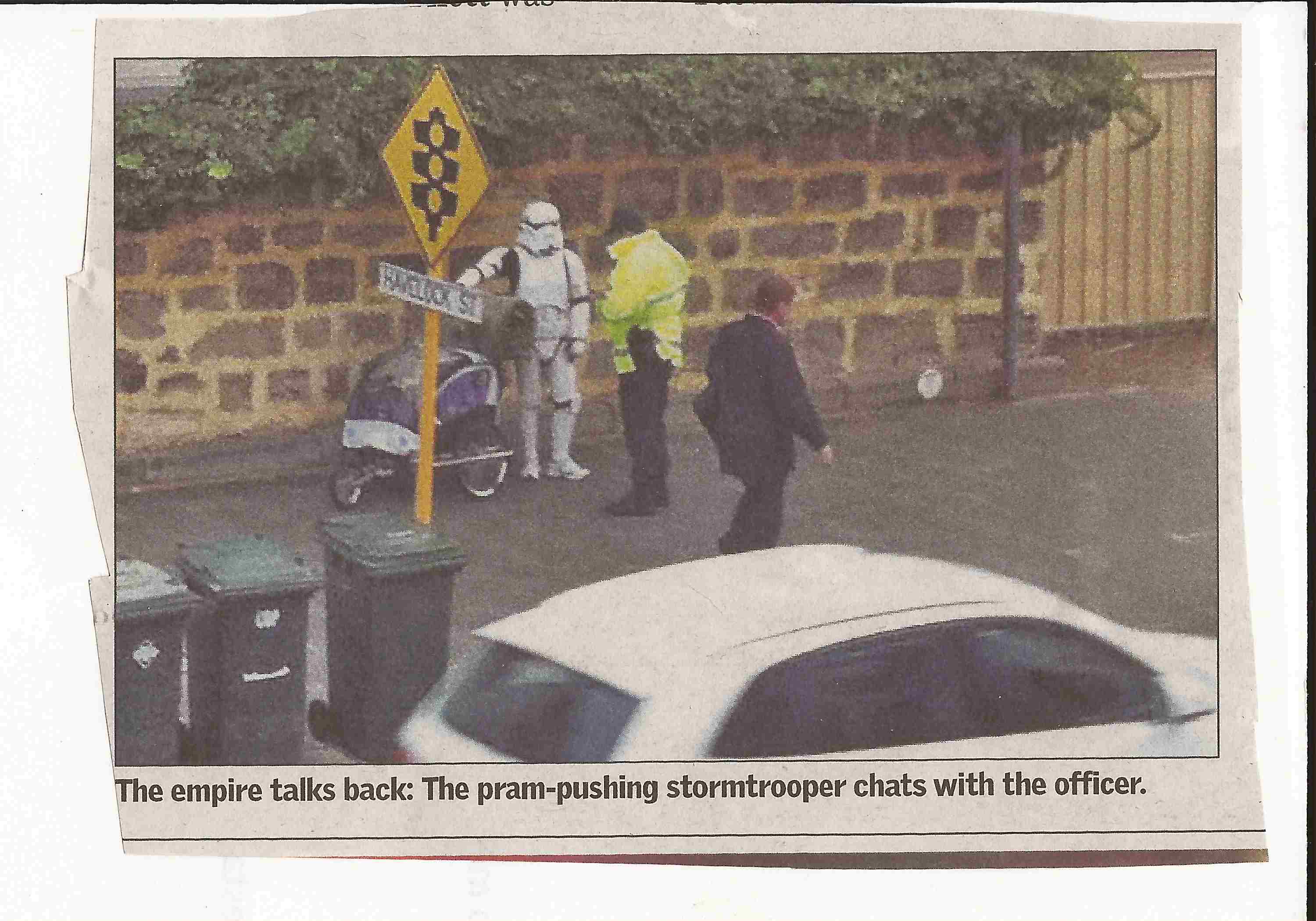 Stormtrooper gets undone by the force...