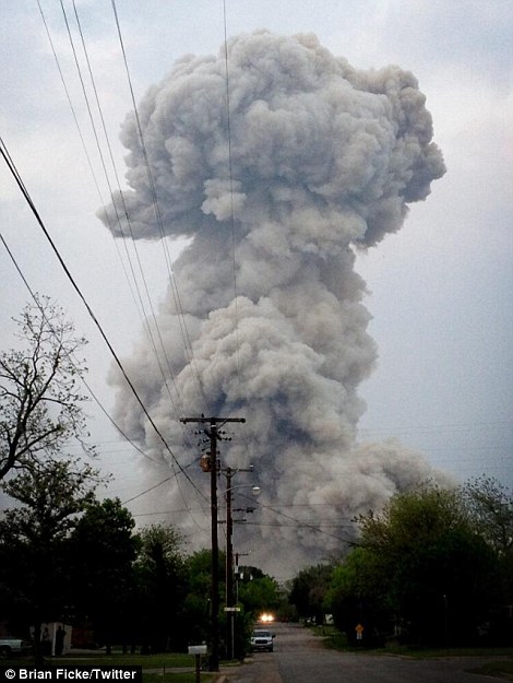 Aftermath of the Texas fertilizer plant explosion