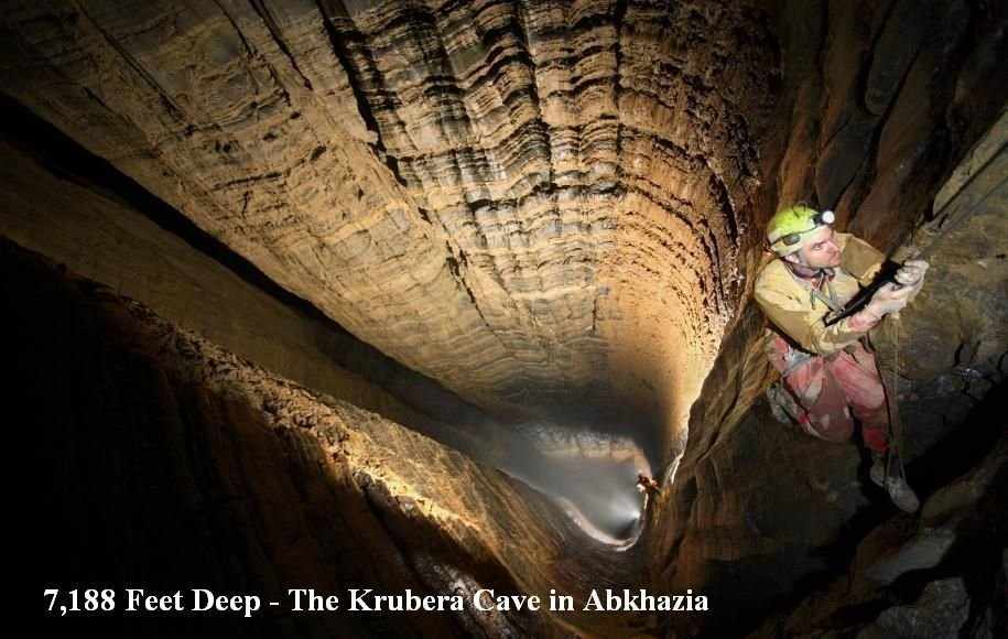 most extreme places on earth - 7,188 Feet Deep The Krubera Cave in Abkhazia