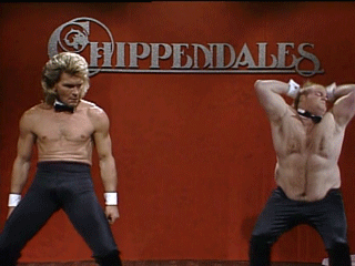 chris farley chippendales gif - Hippedidales