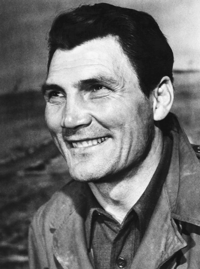 Jack Palance. He flew on B-24 Liberator bombers during the war.