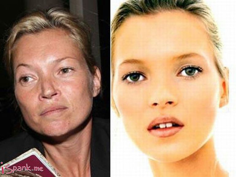 Celebs with and without make-up