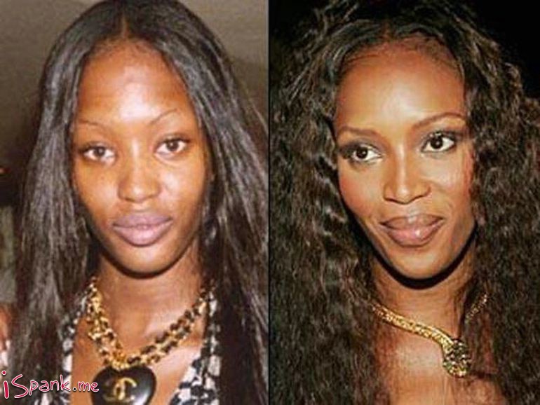 Celebs with and without make-up