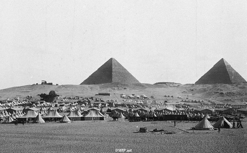 Australian soldiers military camp in Egypt during the First World War.