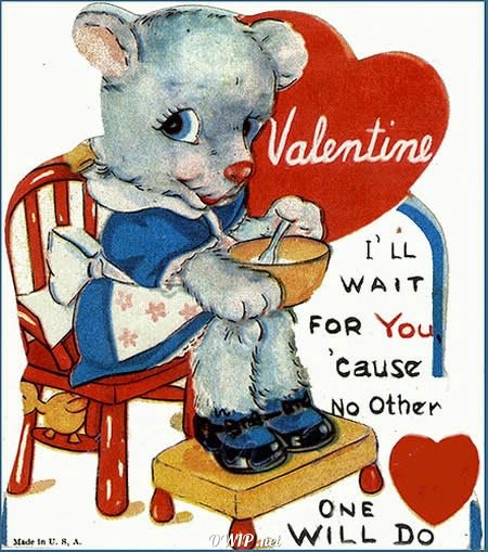 7 vintage valentines cards