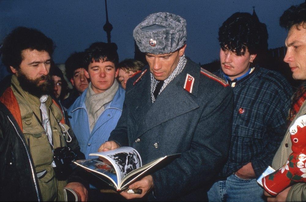 Arnold Schwarzenegger on Red Square, Moscow, 1988