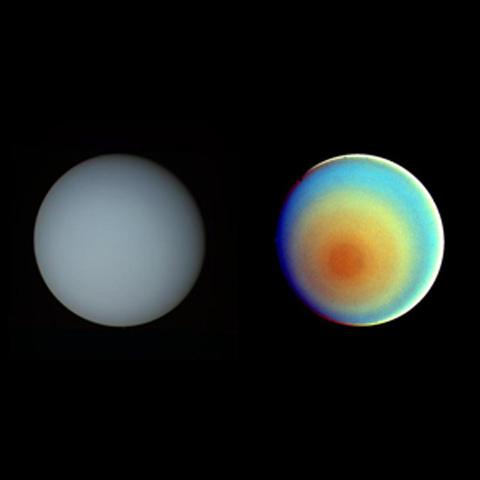 Uranis, left is normal color