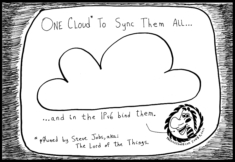 cartoon about cloud computing 2011 june 9 by laughzilla for thedailydose.com
