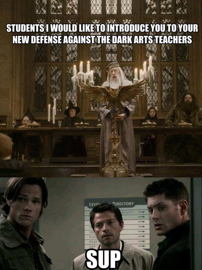 supernatural harry potter - Students I Would To Introduce You To Your New Defense Against The Dark Arts Teachers Directory Sup