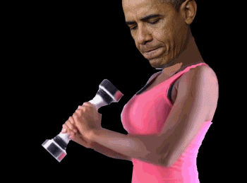 obama works out