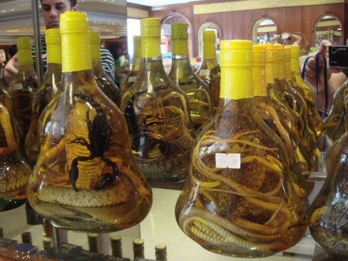 Snake and scorpion wine