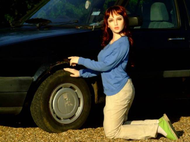 A British Man Used His Sex Doll As A Model To Sell His Used Car!