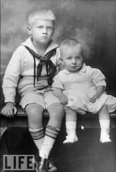 Gerald Ford, 6 Years Old, With His Half-Brother, Tom, 1920