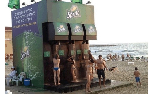 Sprite’s beach shower