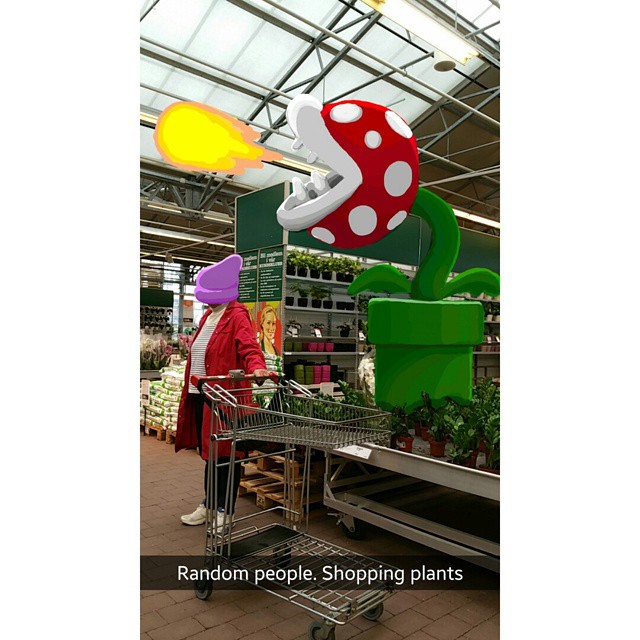 snapchat doodle Random people. Shopping plants