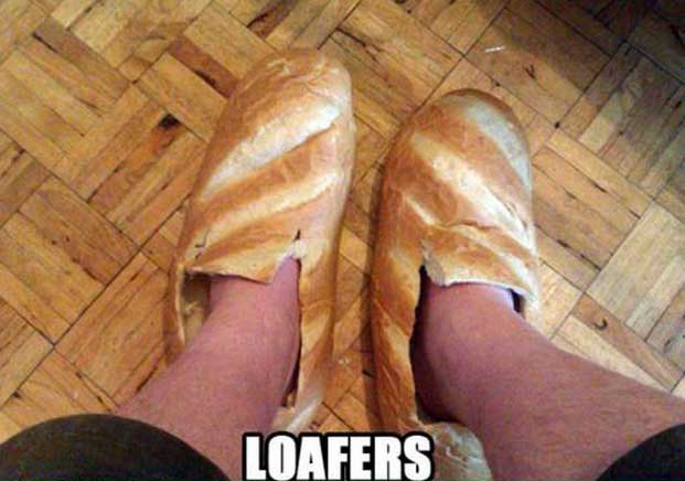 pun baguette shoes - Loafers