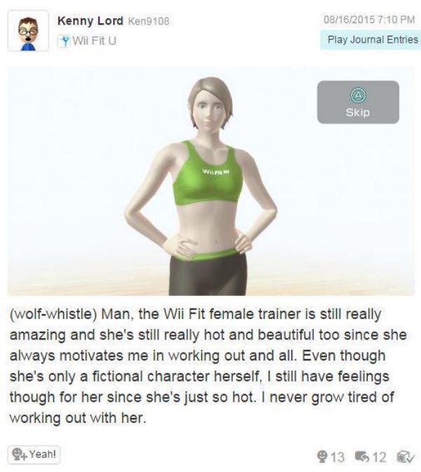 wii fit trainer r34 - Kenny Lord Ken9108 Y Wii Fit U 08162015 Play Journal Entries Skip wolfwhistle Man, the Wii Fit female trainer is still really amazing and she's still really hot and beautiful too since she always motivates me in working out and all. 