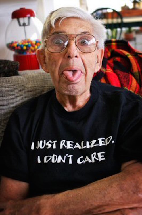 Photos 15 Times Old People Rocked Totally Inappropriate T-Shirts