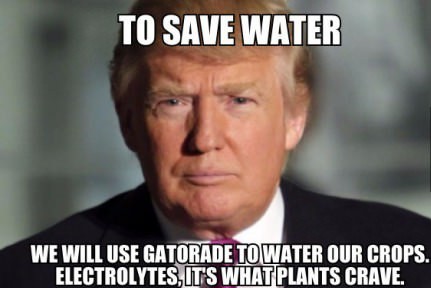 successful black man meme - To Save Water We Will Use Gatorade To Water Our Crops. Electrolytes. It'S What Plants Crave.