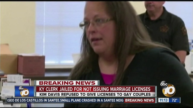 however, be fined for contempt when she appears before a federal judge tomorrow morning, reports the Lexington Herald-Leader. The ACLU of Kentucky, which is representing couples suing Davis, says the plaintiffs want a fine serious enough to ensure "immediate compliance without further delay," but they don't wish to have her incarcerated.