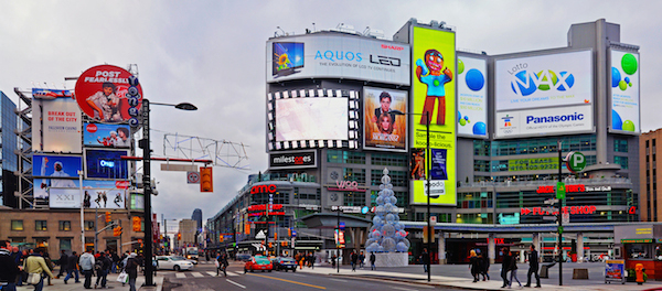 Recorded in the Guinness Book of World Records, Yonge street is the longest in the world, stretching just under 1200 miles long, starting in Toronto and ending just north of the Minnesota border.