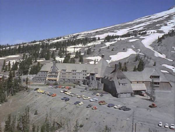 The Shining: The opening shot of the Overlook Hotel contains no hedge maze, just a parking lot. Yet in the film, the maze is clearly right beside the main building.