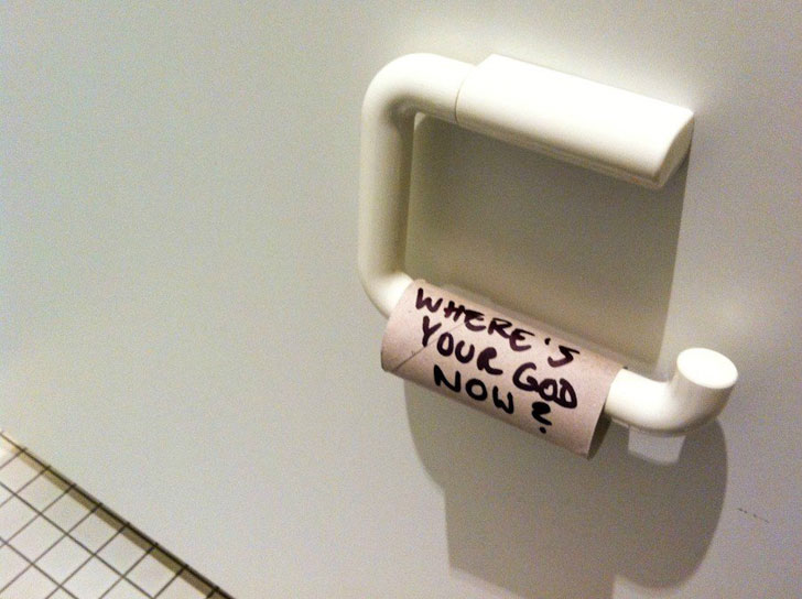 your god now toilet paper - Where'S Your God Now